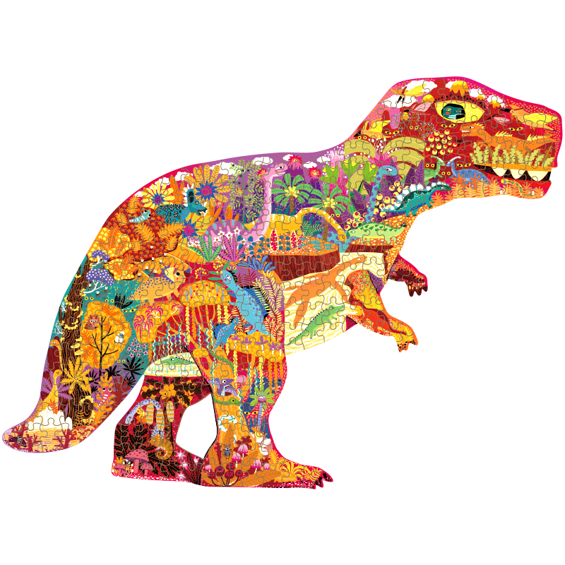 Puzzle con Forma de Mundo dinosaurio 280 pcs