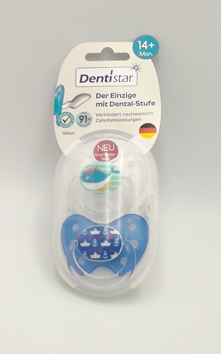 Chupete Dentistar Nivel 3  14+m 2 und. Azul/Transparente
